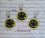 DIGITAL DOWNLOAD Smiley Face Snap Tab Key Chain