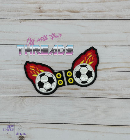 DIGITAL DOWNLOAD Applique Soccer Shoe Wings SATIN AND BEAN STITCH EYELET OPTIONS INCLUDED