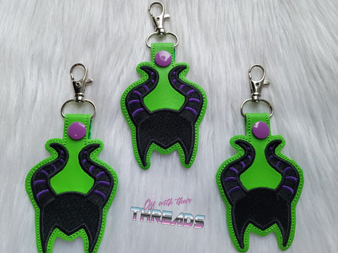 DIGITAL DOWNLOAD Evil Sorceress Snap Tab Key Chain