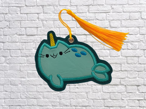 DIGITAL DOWNLOAD Narwhal Kitty Bookmark Ornament Gift Tag
