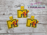 DIGITAL DOWNLOAD Music Television MTV Snap Tab Key Chain