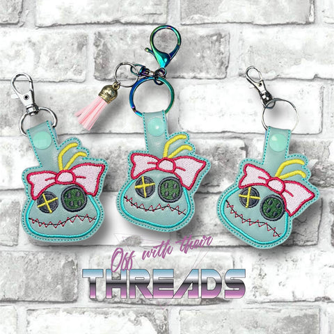 DIGITAL DOWNLOAD Rag Doll Snap Tab Key Chain