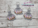 DIGITAL DOWNLOAD Donut Kitty Snap Tab Key Chain