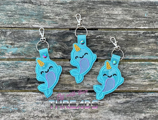 DIGITAL DOWNLOAD Narwhal Snap Tab Key Chain