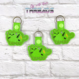 DIGITAL DOWNLOAD Frankenstein Kitty Snap Tab Key Chain