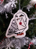 4x4 DIGITAL DOWNLOAD Owl Ornament