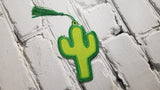 DIGITAL DOWNLOAD 4x5 Applique Cactus Bookmark ITH