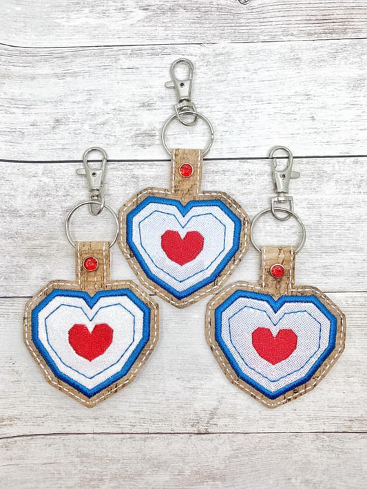 4x4 DIGITAL DOWNLOAD Heart Container Applique Snap Tab