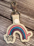 4x4 DIGITAL DOWNLOAD Rainbow Cat Snap Tab