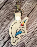 4x4 DIGITAL DOWNLOAD Rainbow Narwhal Snap Tab