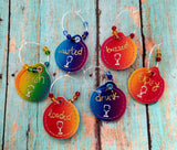 4x4 DIGITAL DOWNLOAD Wine Charm Set (Set of 6 Charms)