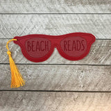 DIGITAL DOWNLOAD 5x7 Beach Reads Bookmark ITH Embroidery Design