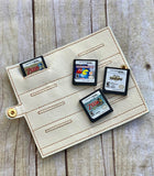 DIGITAL DOWNLOAD 5x7 ITH Game Cartridge Holder Snap Tab Wallet DS Switch