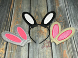 5x6 DIGITAL DOWNLOAD ITH Applique Easter Bunny Rabbit Ears Headband Slider