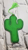 DIGITAL DOWNLOAD 4x5 Applique Cactus Bookmark ITH