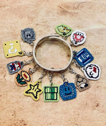 4x4 DIGITAL DOWNLOAD Set of Thirteen (13) 8 Bit Gamer Charms