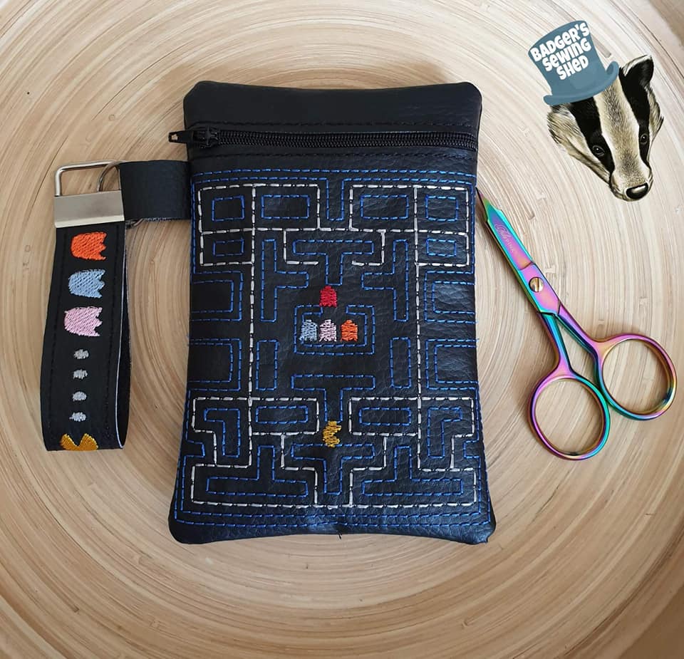 DIGITAL DOWNLOAD ITH Retro Gamer Pac Dude Bag Lined and Unlined Fob Not Included
