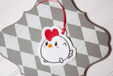 4x4 DIGITAL DOWNLOAD Chicken Doodle Bookmark