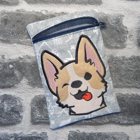 DIGITAL DOWNLOAD Corgi ITH Zippered Bag Lined and Unlined