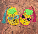 4x4 DIGITAL DOWNLOAD Applique Pineapple Bookmark