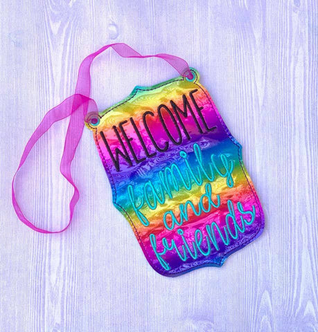 DIGITAL DOWNLOAD ITH 5x7 Welcome Family and Friends Door Sign