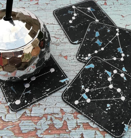 DIGITAL DOWNLOAD 4x4 Zodiac Constellation Coaster Set of 12