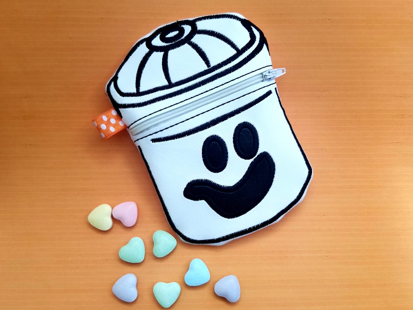 DIGITAL DOWNLOAD 5x7 Applique Boo Bucket Zipper Bag Set 3 Designs