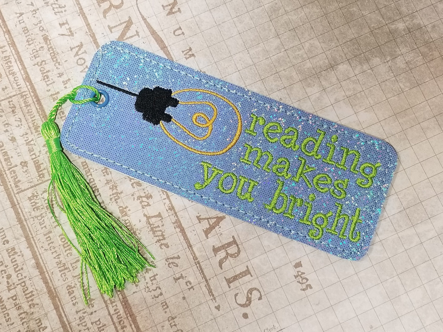 5x7  DIGITAL DOWNLOAD Reading Makes You Bright Bookmark