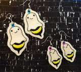 DIGITAL DOWNLOAD 4x4 5x7 Boo Bee Earring Pendant Set 1 and 2 inch included