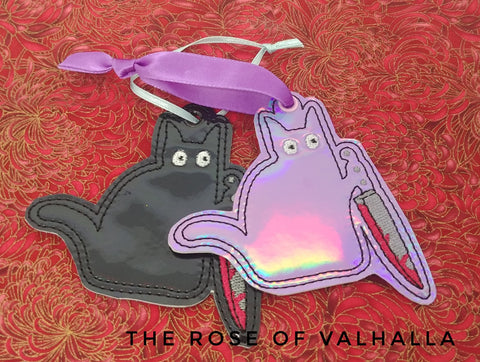 4x4 DIGITAL DOWNLOAD Stabby The Cat Hanger Bookmark Ornament
