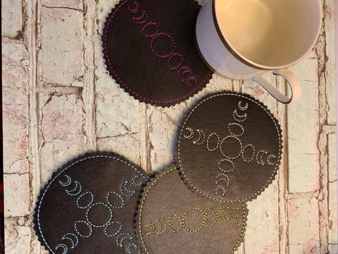 DIGITAL DOWNLOAD 4x4 Moon Phases Coaster Set 2 Options