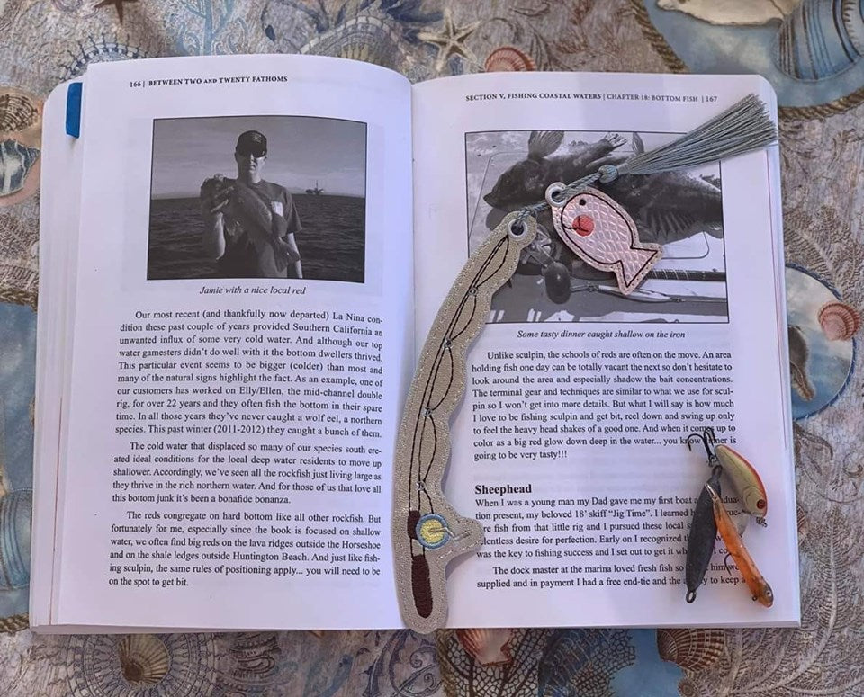 5x7 DIGITAL DOWNLOAD Fishing Pole With 2 Tag Along Charms Included