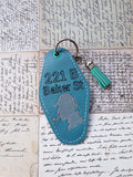 4x4 DIGITAL DOWNLOAD 221 B Baker Street Vintage Motel Eyelet Keychain 2 OPTIONS INCLUDED