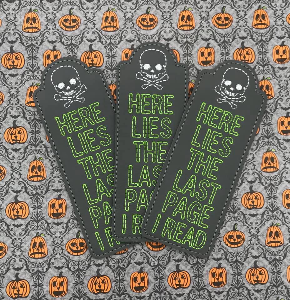 5x7 DIGITAL DOWNLOAD Here Lies The Last Page I Read Bookmark