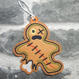 4x4 DIGITAL DOWNLOAD Zombie Gingerbread Hanger Bookmark Ornament