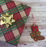 4x4 DIGITAL DOWNLOAD Holiday Western Boot Ornament