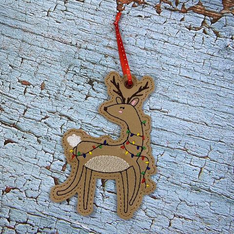DIGITAL DOWNLOAD Reindeer Ornament 4x4