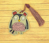 4x4 DIGITAL DOWNLOAD Sketchy Owl Bookmark Ornament Hanger