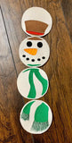 DIGITAL DOWNLOAD 4x4 Snowman Coaster Set