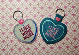 4x4 DIGITAL DOWNLOAD I Like Wine More Conversation Heart Cookie and Candy Snap Tab Set Applique