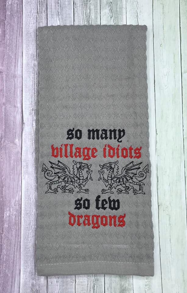 DIGITAL DOWNLOAD So Many Village Idiots Embroidery Design 4 Sizes