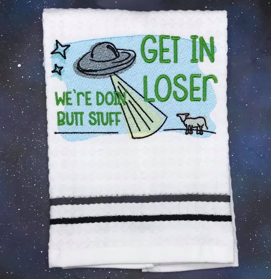DIGITAL DOWNLOAD 6 Sizes Get In Loser Embroidery Design
