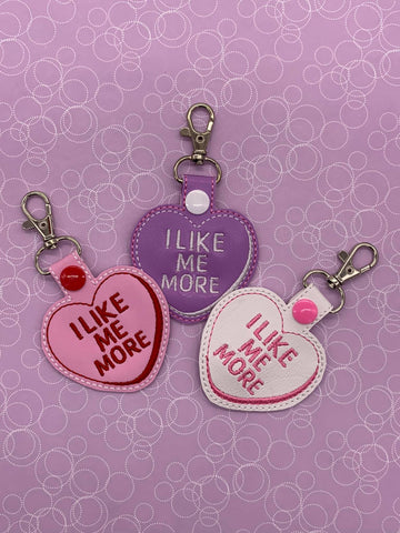 4x4 DIGITAL DOWNLOAD I Like Me More Conversation Heart Cookie and Candy Snap Tab Set Applique