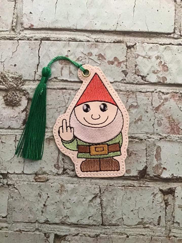 4x4 DIGITAL DOWNLOAD Flippin' Gnome Sketchy Bookmark Ornament