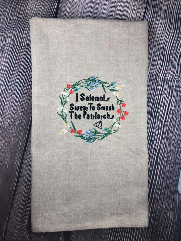 DIGITAL DOWNLOAD Floral I Solemnly Swear To Smash The Patriarchy 4 Sizes