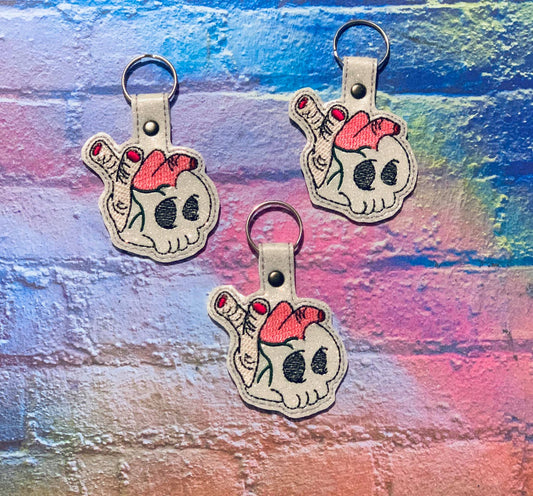 DIGITAL DOWNLOAD Bleeding Heart Skull Snap Tab