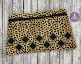 DIGITAL DOWNLOAD Mosaic Clutch Applique Zipper Bag Lined and Unlined