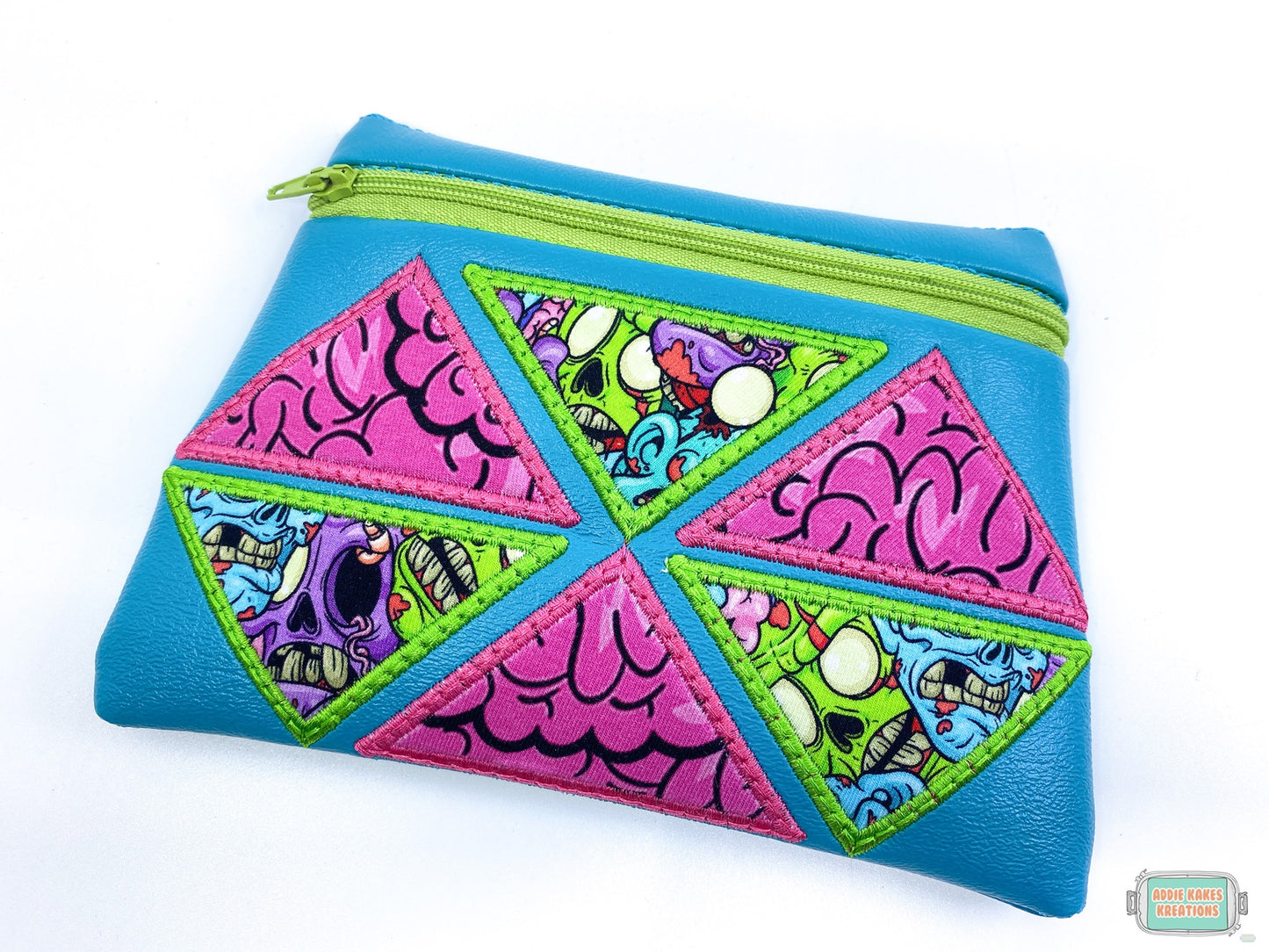 DIGITAL DOWNLOAD Triangulate Clutch Applique Zippered Bag Lined and Unlined