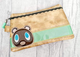DIGITAL DOWNLOAD Tanuki Clutch Applique Zippered Bag Lined and Unlined