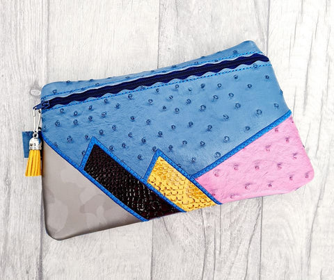 DIGITAL DOWNLOAD Origami Clutch Applique Zippered Bag Lined and Unlined